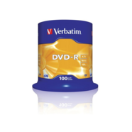 1×100 Verbatim DVD-R 4,7GB 16x Speed, matt silver