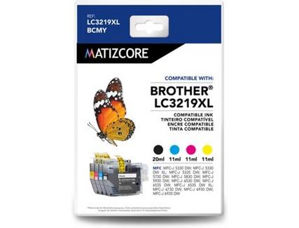 Tinteiros MATIZCORE Brother LC3219 XL Preto e Cores