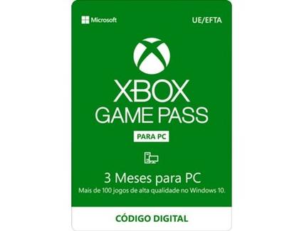 Cartão XBOX Gamepass PC 3 Meses (Formato Digital)