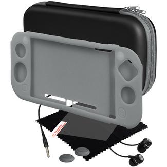 Kit Capa de Silicone + Protetor de Ecrã + Auscultadores BLACKFIRE para Nintendo Switch Lite (Cinzento)