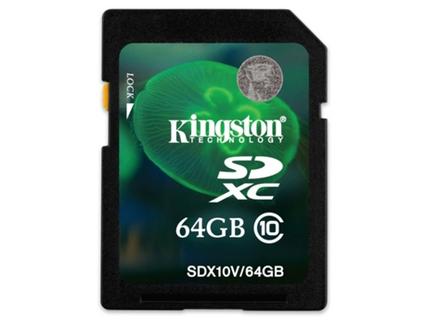 Cartão de Memória SD KINGSTON (64 GB – 30 MB/s – Class10)