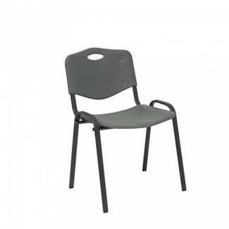 Pack 4 Cadeiras de Visitante PIQUERAS Y CRESPO Robledo Cinzento Escuro (PVC)