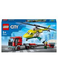 LEGO City Transporte de Helicóptero de Salvamento Kit de Construção Brinquedo para Crianças a partir dos 5 Anos