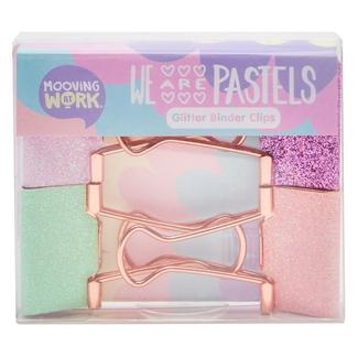 Mooving Paper EU – Clips com purpurinas x4 pastel Mooving. Multicolor