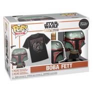 T-Shirt + Figura FUNKO POP! Star Wars: Boba Fett (Tamanho: S)