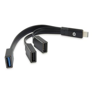 Cabo Conceptronic USB 3.1 Type-C p/ 1-Porta USB 3.0 + 2-Portas USB 2.0 Preto