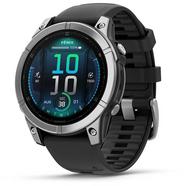 SmartWatch Garmin Fenix com Bracelete de Silicone – Prata / Preto