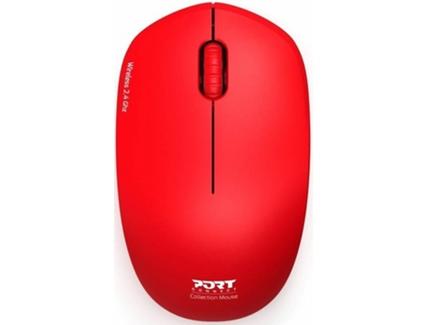 Rato PORT CONNECT Collection Mouse (Wireless – Casual – 1600 dpi – Vermelho)