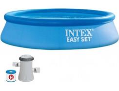 Piscina Insuflável INTEX Rectangular Easy Set com Bomba de Filtro (1.250 L – PVC – 244x244x61 cm)