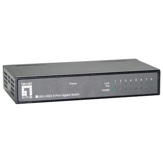Switch LevelOne Gigabit Ethernet 8 Portas GEU-0822