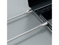 SWISSTEN TEXTILE USBC-USBC BRANCO