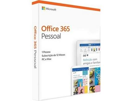Microsoft Office 365 Pessoal (1 Dispositivo – 1 Ano – PC e Mac)