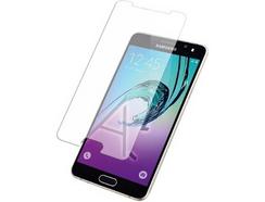 Película de protecção de vidro que cobre todo o ecrã do Samsung Galaxy J5 (2016). Inclui um pano de limpeza.