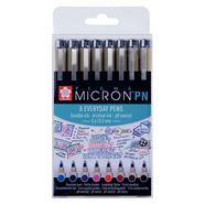 Estojo de 8 marcadores de diferentes cores Pigma Micron PN multicolor