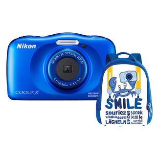 Kit Máquina Fotográfica Compacta NIKON Coolpix W150 + Mochila (Azul – 13.2 MP – ISO: 125 a 1600 – Zoom Ótico: 3x)