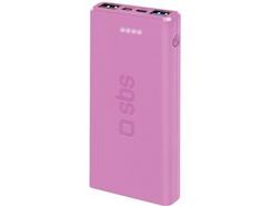 Powerbank SBS Fast Charge (10000 mAh – 2 USB – Rosa)