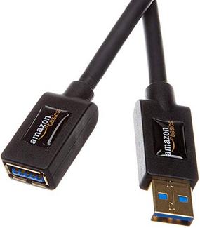 Cabo de extensão USB-A/USB-A Fêmea AmazonBasics USB 3.0 (1 metro)