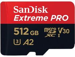 Cartão de Memória Micro SDXC SANDISK Extreme PRO (512 GB – 200 MB/s – Classe 3)