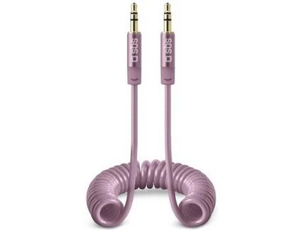 Cabo Audio Jack 3.5 mm Male SBS Rosa