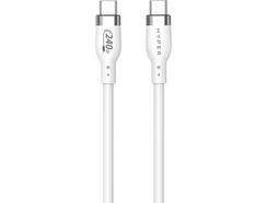 Cabo TARGUS HYPER Silicone USB-C para USB-C (240W – 1 M – Branco)