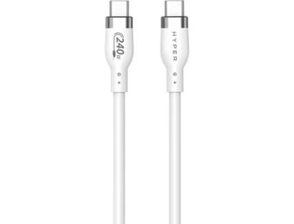 Cabo TARGUS HYPER Silicone USB-C para USB-C (240W – 1 M – Branco)
