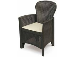 Cadeira IPAE-PROGARDEN Folia com Almofada (Antracite – Rattan – 60x58x89 cm)