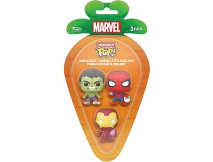 Figura Carrot Pocket FUNKO Pop!: Marvel – Spider – Man/Iron Man/Hulk