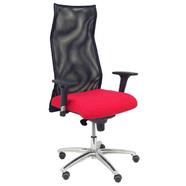 Cadeira de Escritório Executiva PIQUERAS Y CRESPO Sahúco XL Vermelho e Preto (Malha e Tecido)