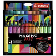 Estojo com 24 Marcadores Premium com Ponta de Fibra Biselada Pen 68 MAX – Multicolor