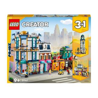 LEGO 31141 Creator 3 em 1 rua principal, arranha-céus Art Deco e mercado