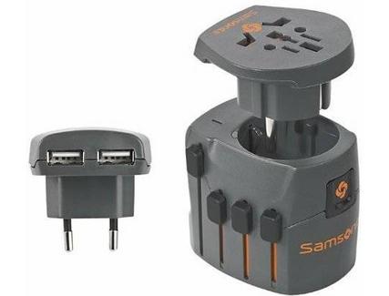 Adaptador de Viagem SAMSONITE World Adaptor com USB