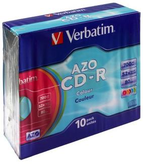 Verbatim CD-R AZO Colours CD-R 700MB 10peça(s)