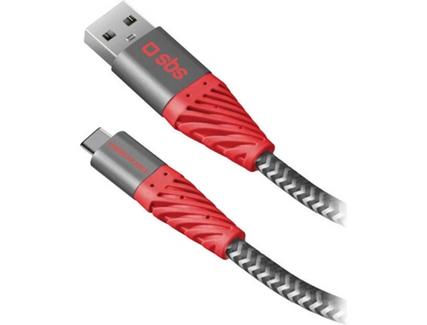 Cabo SBS Reflective (USB – USB-C – 2 m – Vermelho)