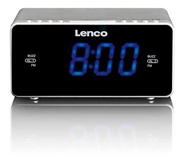 Rádio Despertador LENCO CR-520 (Cinza – Digital – FM – Pilhas e Corrente)