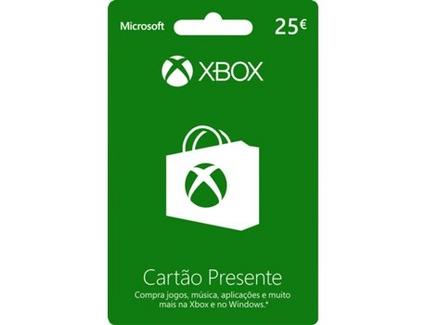 Cartão Presente Xbox Live 25 Euros (Formato Digital)