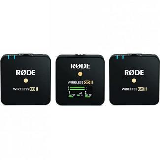 Rode Wireless Go II Transmissor Duplo para Sistema de Microfone Sem Fios de Dois Canais com Microfone Incorporado