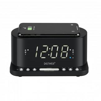 Rádio Despertador DENVER CRQ-110 (Preto- Digital – Alarme Duplo – Pilhas e Corrente)