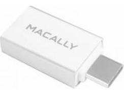 Adaptador MACALLY USB-C para USB A em Branco