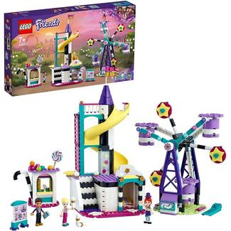 Mundo da Magia: Roda Gigante e Deslizante Parque de Diversões de Brinquedos para Meninos e Meninas +7 Anos com Mini Boneca LEGO Friends