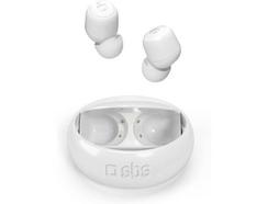 Auriculares Bluetooth True Wireless SBS Twin Spin 360º (In Ear – Microfone – Branco)