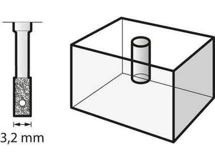 Broca BOSCH de Vidrio 3,2 mm