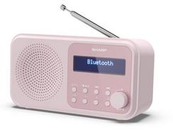 Rádio Despertador SHARP Tokyo DR-P420 (Rosa – Digital – Alarme Duplo – Bateria e Pilhas)