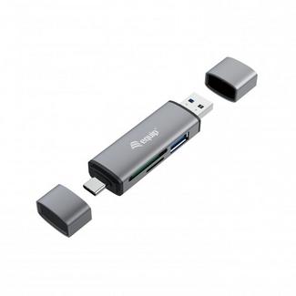 Equip Leitor de Cartões Externo USB 3.0 Dupla Conexão USB/USB-C