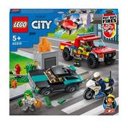LEGO City Salvamento dos Bombeiros e Perseguição Policial Kit de Construção Set de Bombeiros 5+ Anos