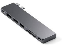 Adaptador Satechi USB-C Pro Hub Slim Cinzento