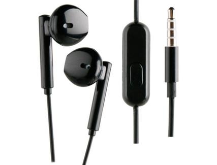 Auriculares Stereo MUVIT 3.5mm Botão Preto