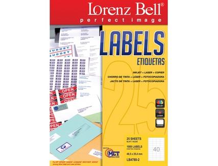 Lorenz Bell Etiquetas 48,5×25,4mm 25 folhas