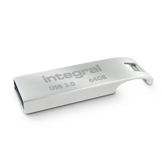Pen USB INTEGRAL Metal ARC (64 GB – USB 3.0 – Prateado)