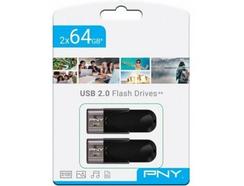Pen USB PNY (64 GB – USB 2.0 – Preto)