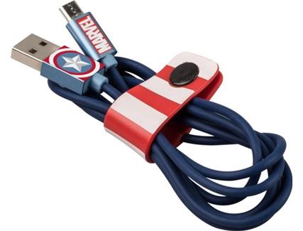 Cabo TRIBE Marvel Micro-USB Captain America